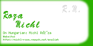roza michl business card